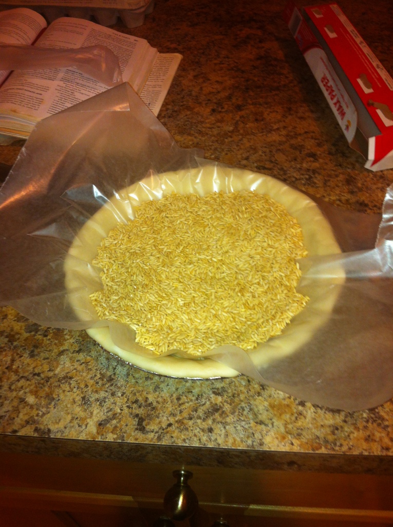 Blind baking a pie crust